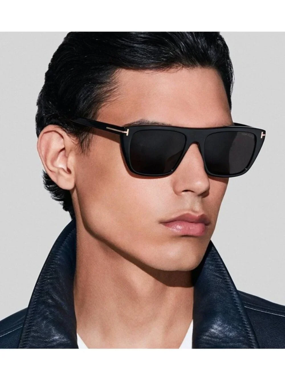 Tom Ford Asian FT1175 55A Sunglasses Coloured Havana Square Frame, Smoke Lenses